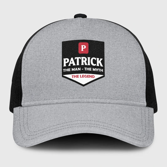 The Man The Myth The Legend Gray Mesh Cap PATRICK 13K1 C189PF