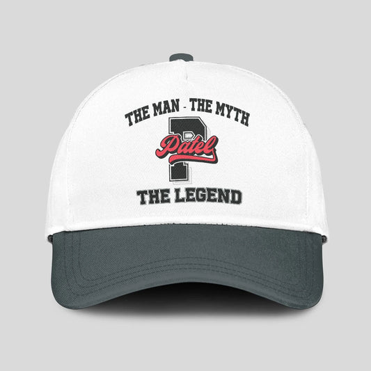 The Man The Myth The Legend Custom Initial Letter And Name Cap PATEL 13K1 C38PF