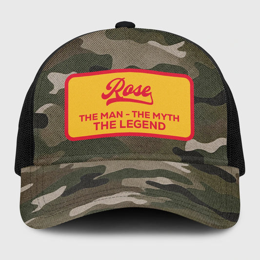 The Man The Myth The Legend Camo Vintage Mesh Cap ROSE 13K1 C191PF