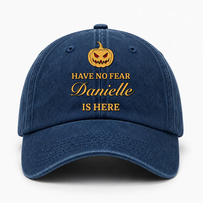 Have No Fear Your Name Is Here Jack O' Lantern Washed Cap DANIELLE 13K1 C165PF