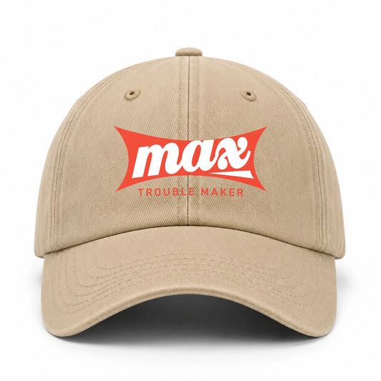 Trouble Maker Red Logo Washed Cap MAX 13K1 C78PF