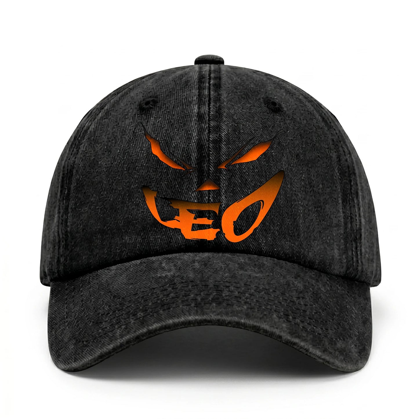 Your Name Jack O' Lantern Halloween Washed Cap LEO 13K1 C100PF