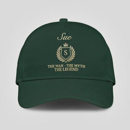 The Man The Myth The Legend Crest Forest Green Cap SUE 13K1 C159PF