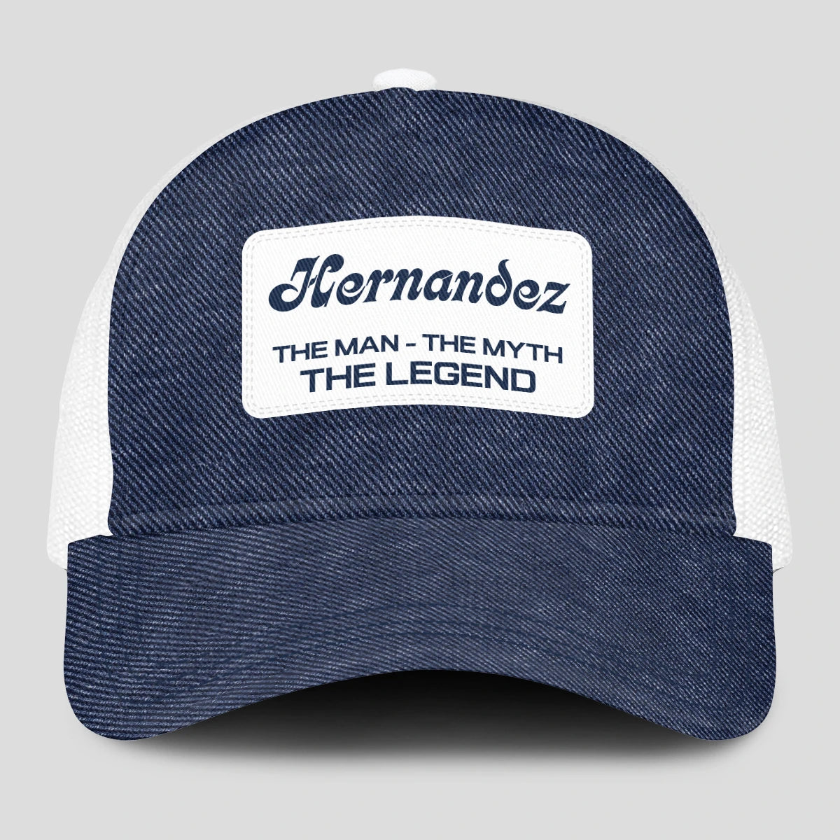 The Man The Myth The Legend Blue Denim Mesh Cap HERNANDEZ 13K1 C194PF