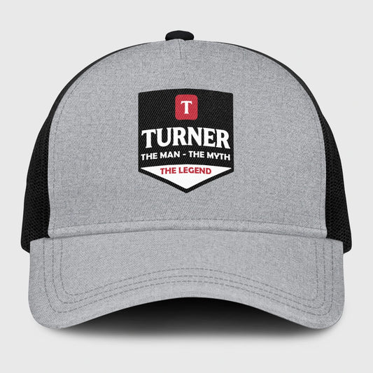 The Man The Myth The Legend Gray Mesh Cap TURNER 13K1 C189PF