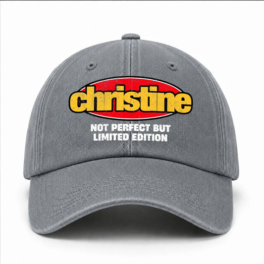 Your Name Not Perfect But Limited Edition Red Logo Washed Cap CHRISTINE 13K1 C84PF