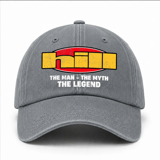 The Man The Myth The Legend Vintage Logo Washed Cap HILL 13K1 C162PF