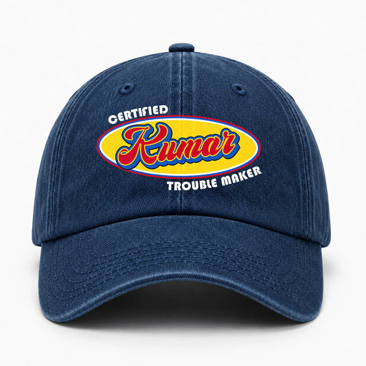 Certified Your Name Trouble Maker Washed Cap KUMAR 13K1 C73PF