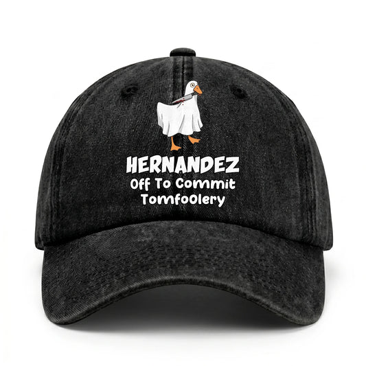 Off To Commit Tomfoolery Funny Goose Washed Cap HERNANDEZ 13K1 C131PF