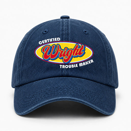 Certified Your Name Trouble Maker Washed Cap WRIGHT 13K1 C73PF
