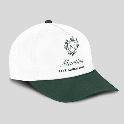 Live Laugh Love Elegant Blue And White Cap MARTINS 13K1 C90PF