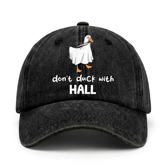 Don't Duck With Your Name Funny Washed Cap HALL 13K1 C129PF