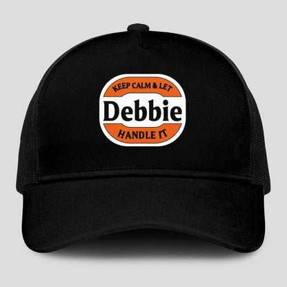 Keep Calm & Let Your Name Handle It Black Mesh Cap DEBBIE 13K1 C199PF