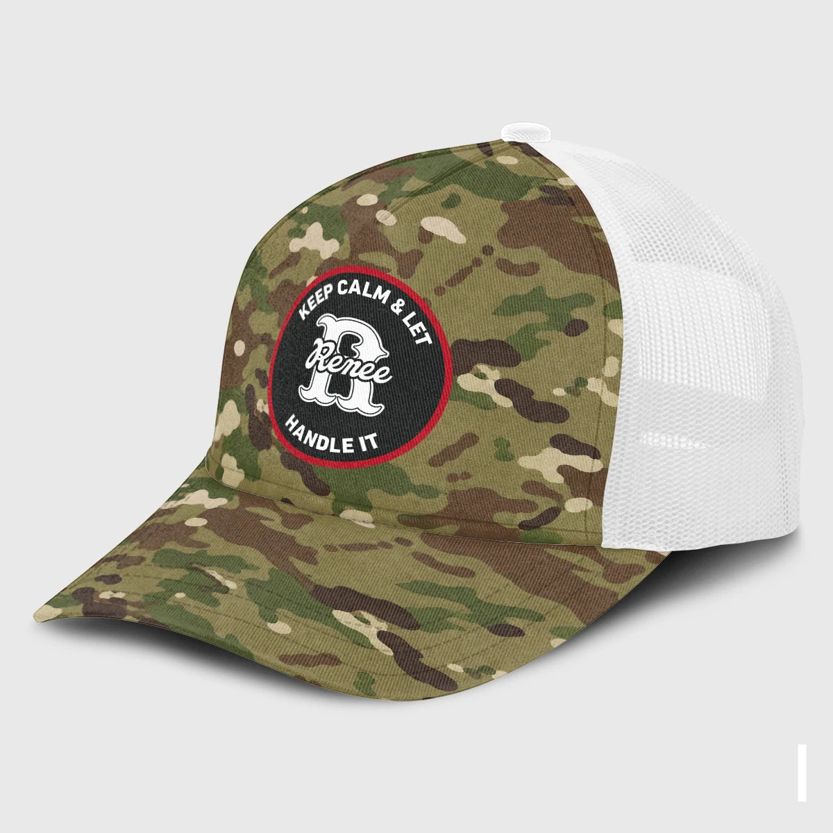 Keep Calm & Let Your Name Handle It Camo Mesh Cap RENEE 13K1 C209PF