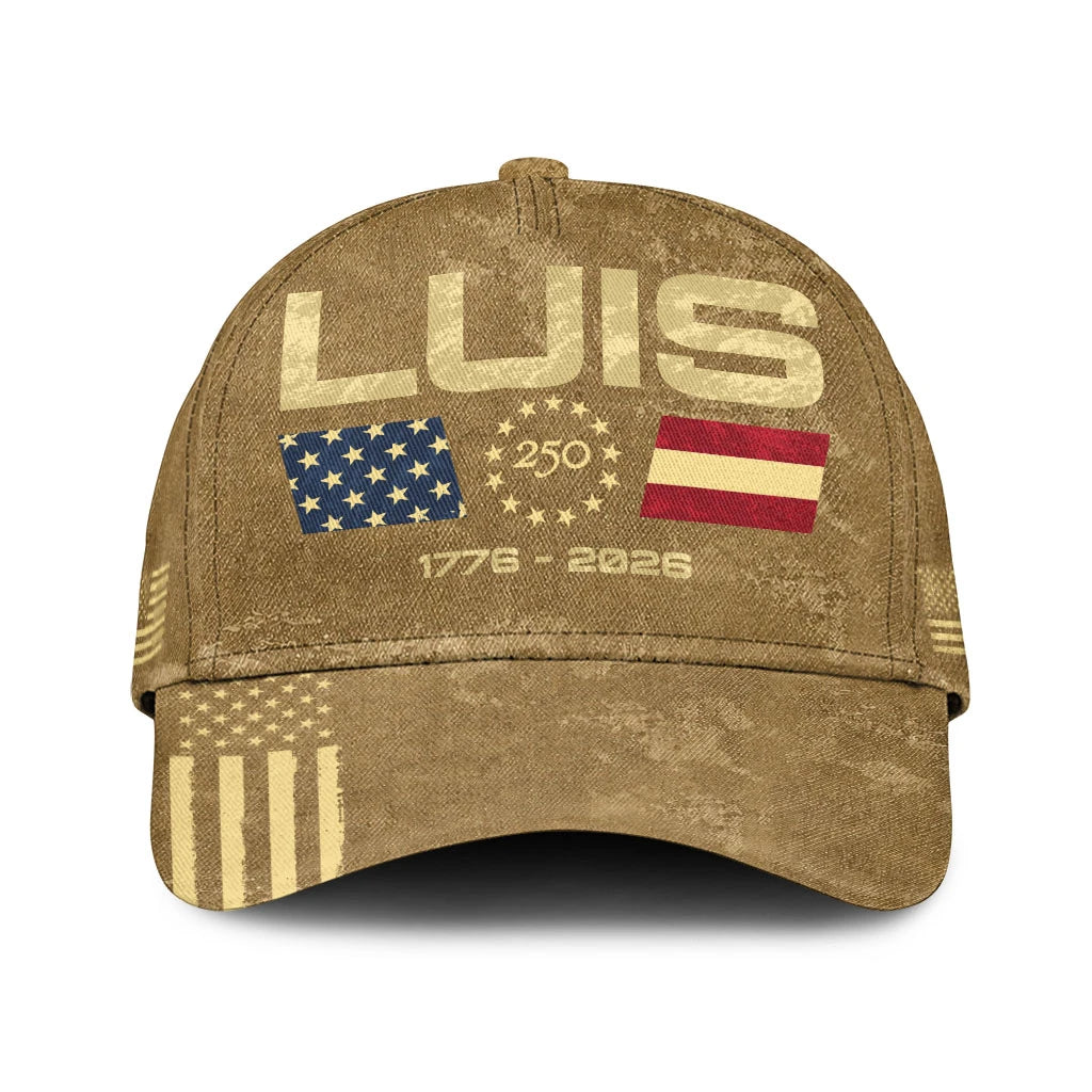 LUIS 13K1-C14PF 250th Anniversary Patriotic Baseball Cap 1776–2026