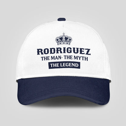 The Man The Myth The Legend King Crown Blue And White Cap RODRIGUEZ 13K1 C147PF