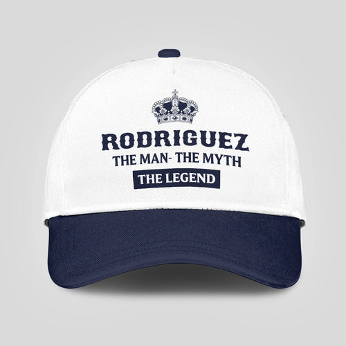 The Man The Myth The Legend King Crown Blue And White Cap RODRIGUEZ 13K1 C147PF