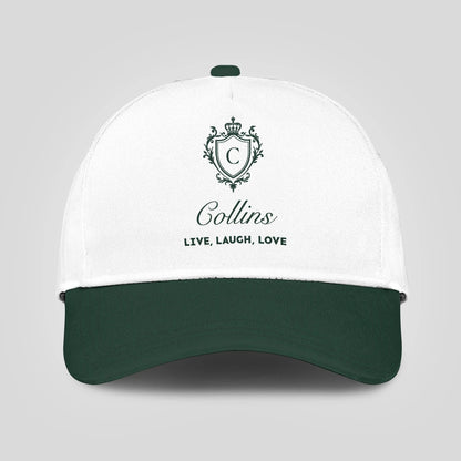 Live Laugh Love Elegant Blue And White Cap COLLINS 13K1 C90PF