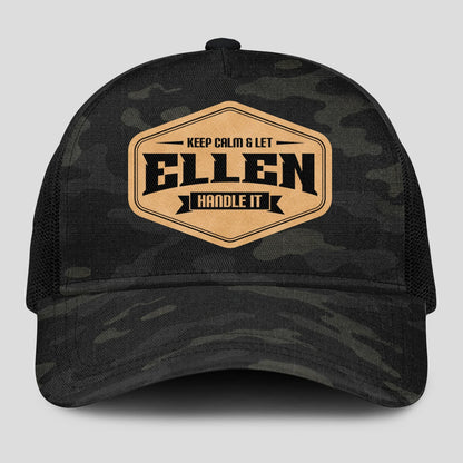 Keep Calm & Let Your Name Handle It Dark Camo Mesh Cap ELLEN 13K1 C195PF
