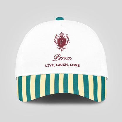 Live Laugh Love Green And Yellow Royal Cap PEREZ 13K1 C122PF