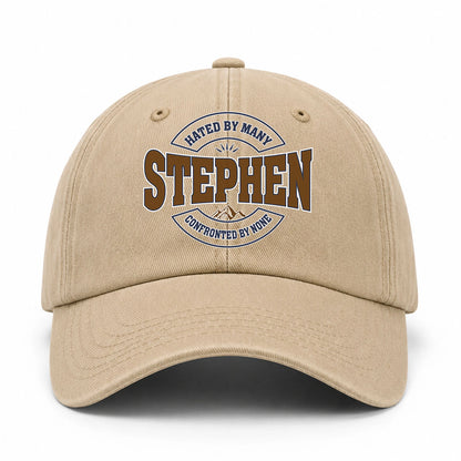 Hated By Many Confronted By None Washed Cap STEPHEN 13K1 C36PF