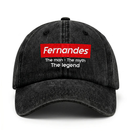 Your Name The Man The Myth The Legend Red Logo Washed Cap FERNANDES 13K1 C130PF