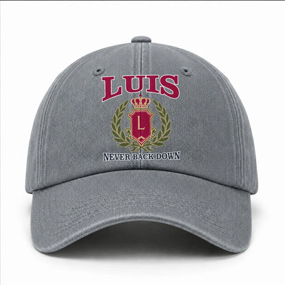 Your Name Never Back Down Royal Washed Cap LUIS 13K1 C77PF