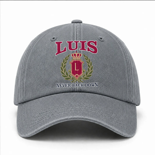 Your Name Never Back Down Royal Washed Cap LUIS 13K1 C77PF