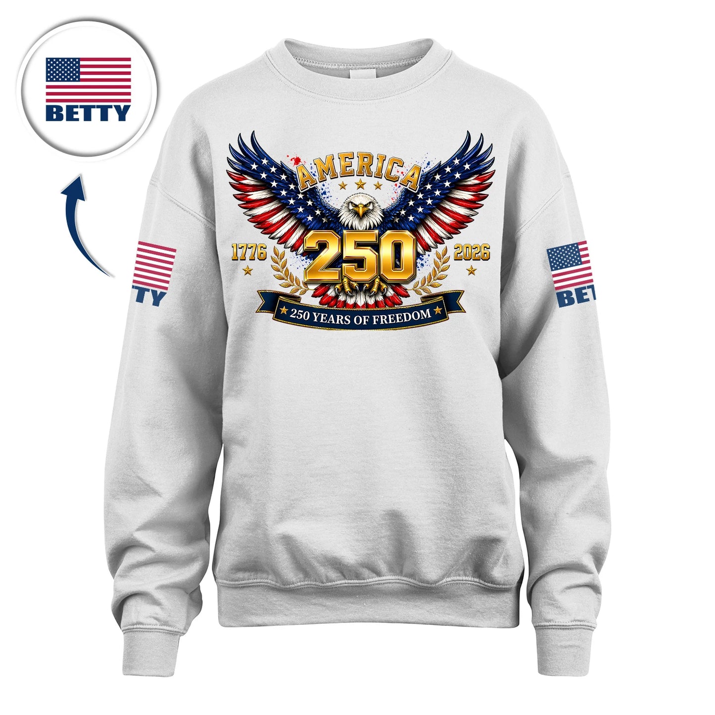 BETTY 13K1-550 America 1776-2026 250 Years of Freedom