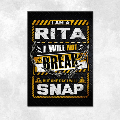 RITA Motivational Rug – Black & Yellow Quote Carpet for Living Room 13K1-AR1