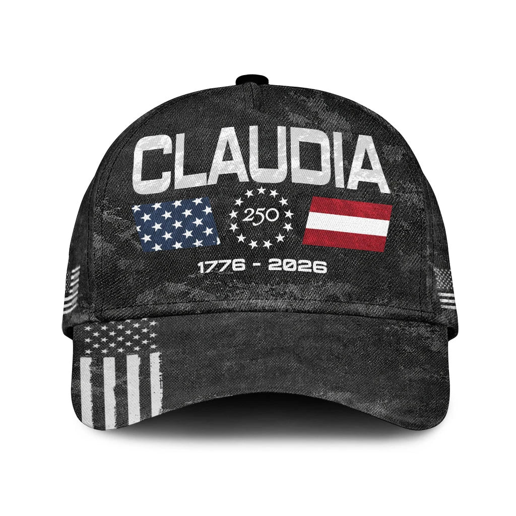 CLAUDIA 13K1-C13PF 250th Anniversary Patriotic Baseball Cap 1776–2026