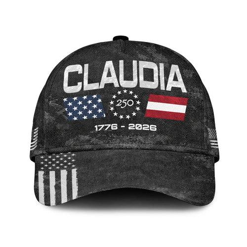 CLAUDIA 13K1-C13PF 250th Anniversary Patriotic Baseball Cap 1776–2026