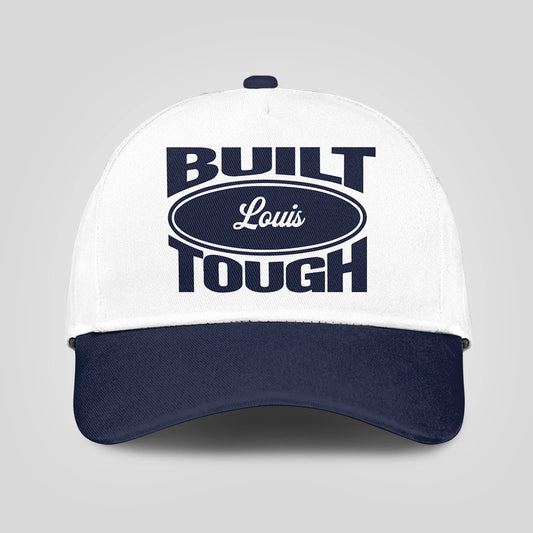 Built Your Name Tough Slogan Blue And White Cap LOUIS 13K1 C95PF