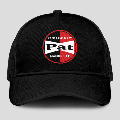 Keep Calm & Let Your Name Handle It Black Mesh Cap PAT 13K1 C206PF