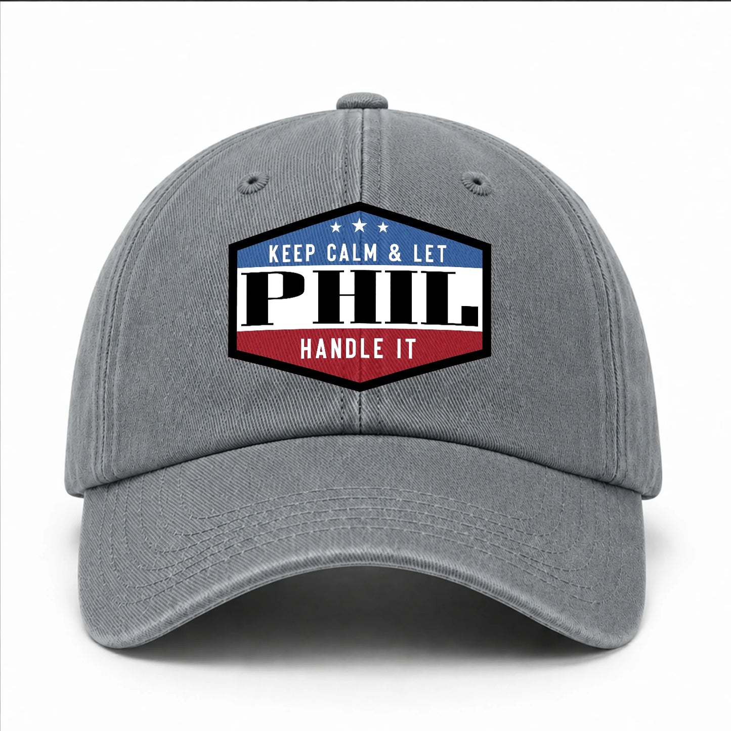 Keep Calm & Let Your Name Handle It Washed Cap PHIL 13K1 C87PF