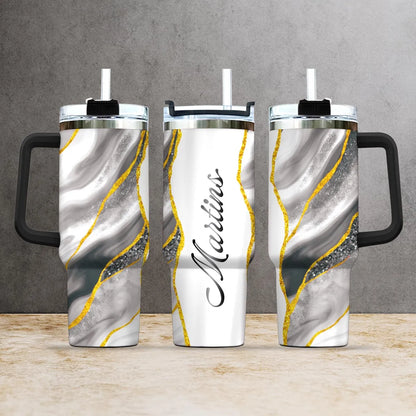 MARTINS 40oz Personalized Tumbler Cup with Straw | Custom Stainless Steel Mug 13K1-TB1