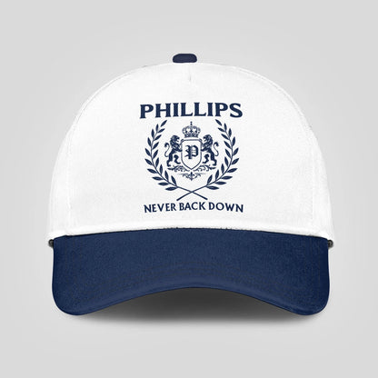 Never Back Down Blue And White Cap PHILLIPS 13K1 C59PF