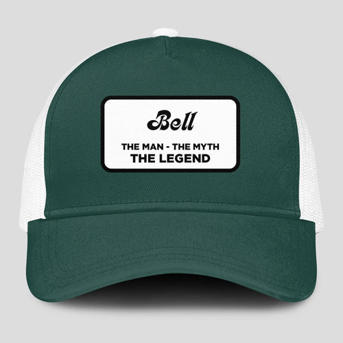 The Man The Myth The Legend Green And White Mesh Cap BELL 13K1 C198PF
