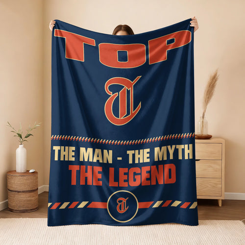 The Man The Myth The Legend Retro Fleece Blanket TOP 13K1 BK53