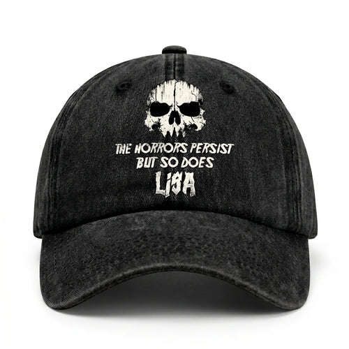 The Horrors Persist But So Does Your Name Cool Skull Washed Cap LISA 13K1 C134PF
