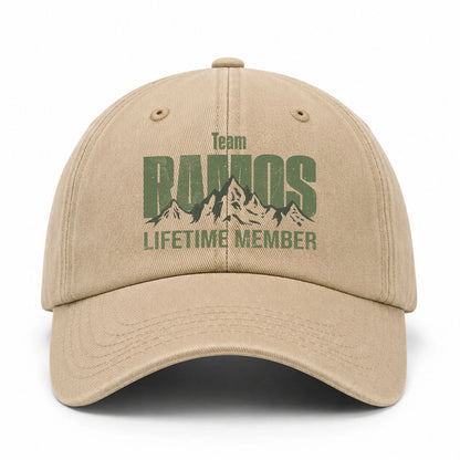 Team Your Name Lifetime Member Mountain Cap RAMOS 13K1 C58PF