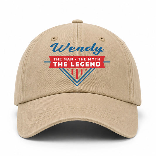 The Man The Myth The Legend Logo Washed Cap WENDY 13K1 C37PF