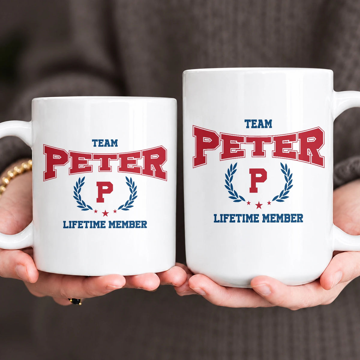 Team Your Name Lifetime Member Sporty Mug PETER 13K1 MG09