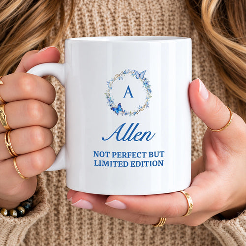 Not Perfect But Limited Eidition Flowers And Butterflies Mug ALLEN 13K1 MG27