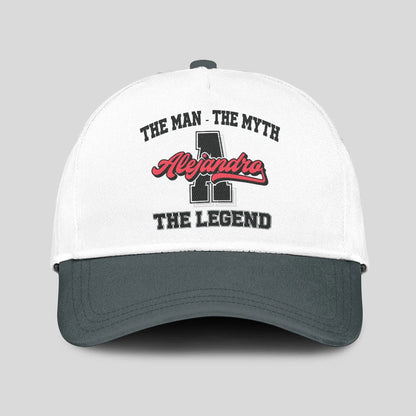 The Man The Myth The Legend Custom Initial Letter And Name Cap ALEJANDRO 13K1 C38PF