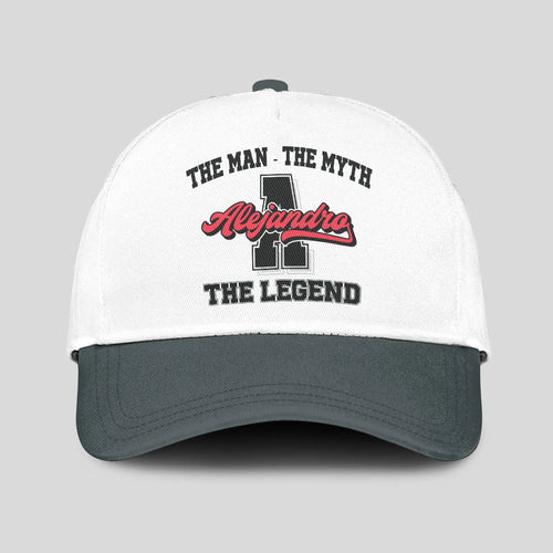 The Man The Myth The Legend Custom Initial Letter And Name Cap ALEJANDRO 13K1 C38PF