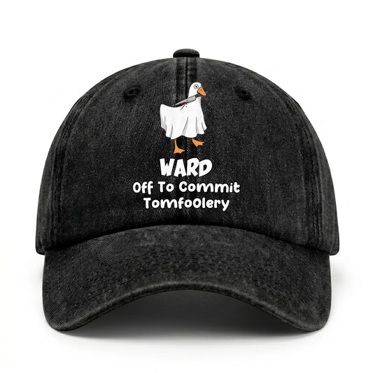 Off To Commit Tomfoolery Funny Goose Washed Cap WARD 13K1 C131PF