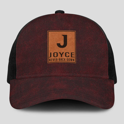 Never Back Down Burgundy And Black Mesh Cap JOYCE 13K1 C208PF