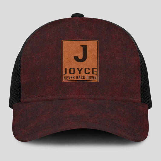 Never Back Down Burgundy And Black Mesh Cap JOYCE 13K1 C208PF