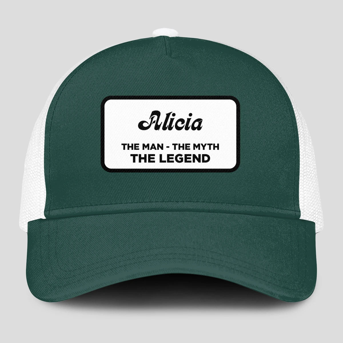 The Man The Myth The Legend Green And White Mesh Cap ALICIA 13K1 C198PF
